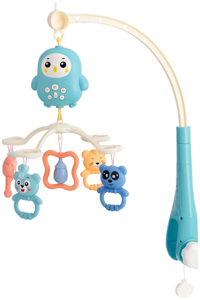 Lean Toys Muzikinė karuselė su lempa ir barškučiais kūdikiams