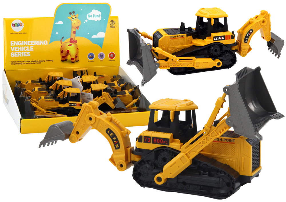 Žaislas vikšrinis ekskvatorius Lean Toys, geltonas