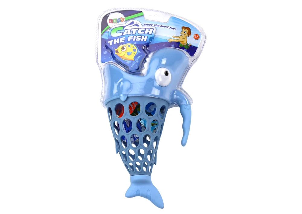 Žvejybos rinkinys vaikams Lean Toys su ryklio krepšiu