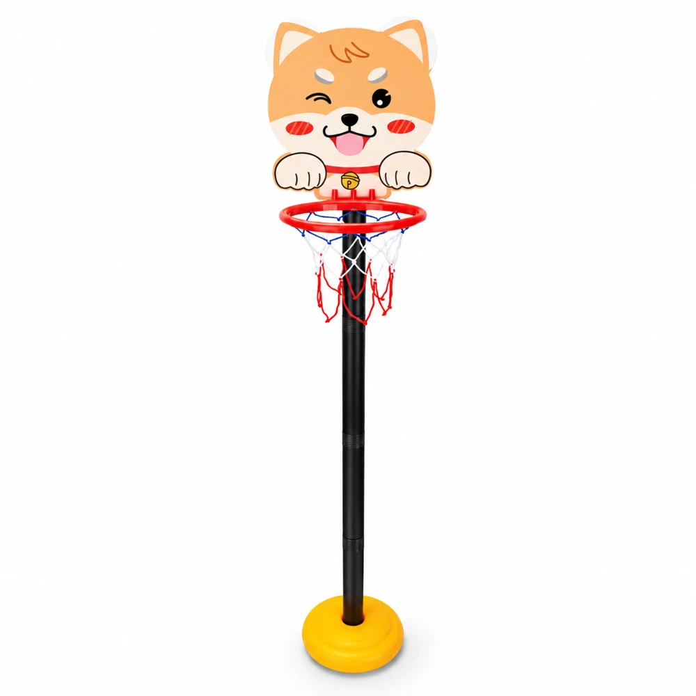 Lean Toys Reguliuojamas krepšinio rinkinys vaikams su varle, 110 cm