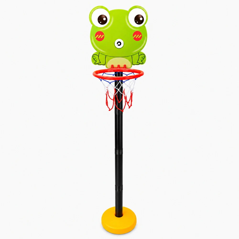 Lean Toys Reguliuojamas krepšinio rinkinys vaikams su varle, 110 cm