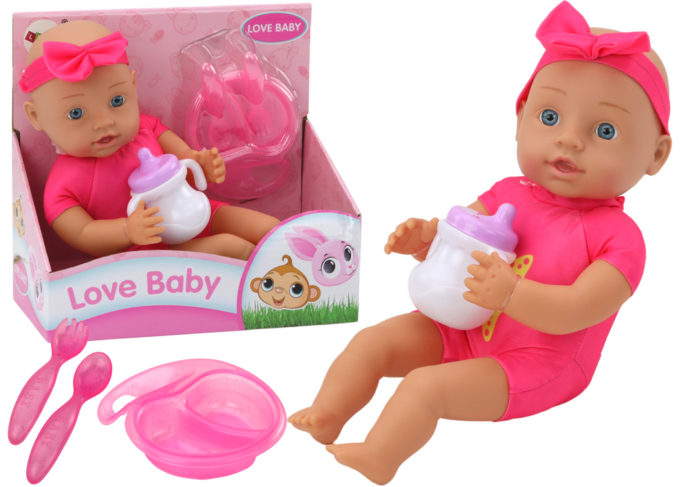 Lalka Lėlė su priedais Lean Toys Love Baby, 31 cm