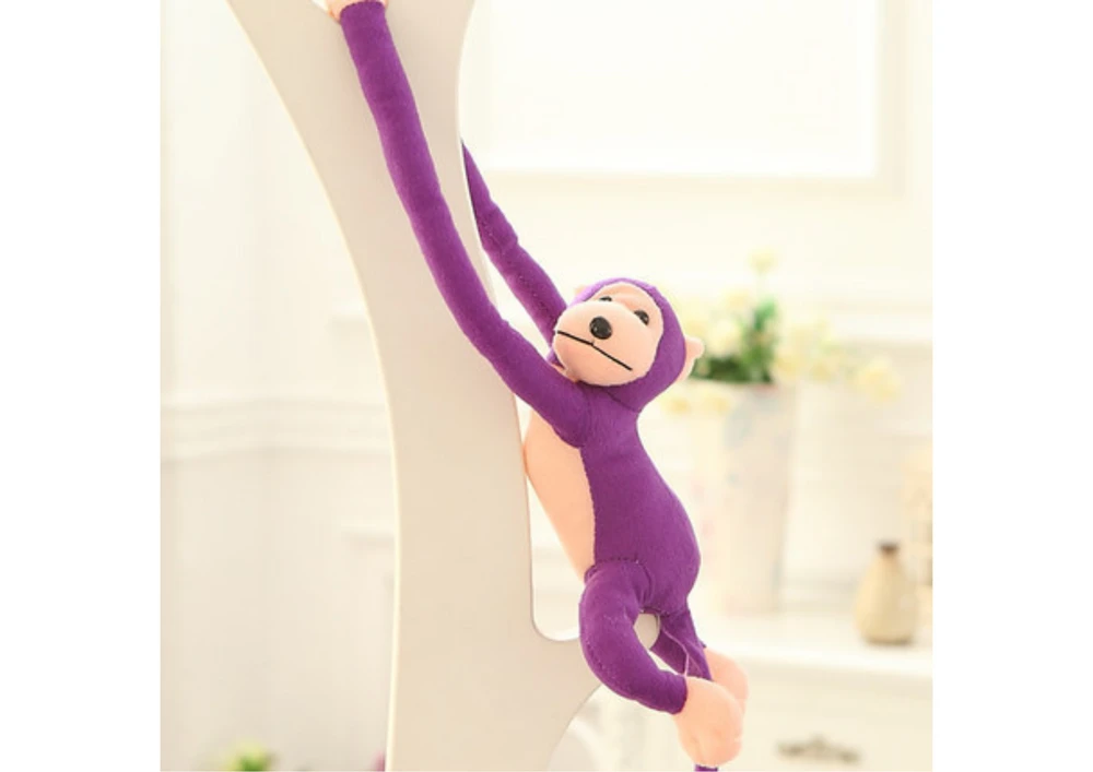 Lean Toys Pliušinis beždžionės talismanas su garsu, 60 cm
