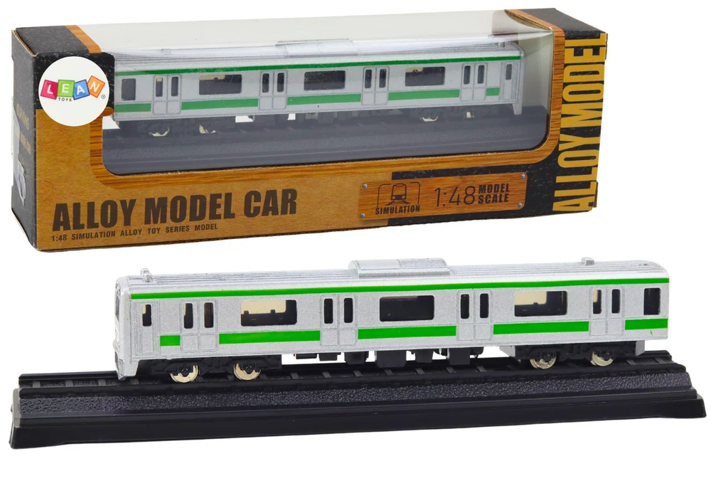 Lean Toys Kolekcinis Metalinis Traukinio Vagonas 1:48, Sidabrinis