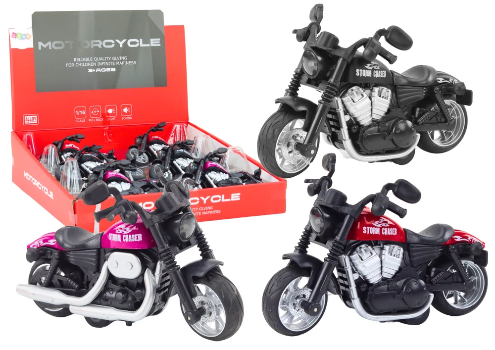 Lean Toys Vaikiškas Harley motociklas su trinties pavara