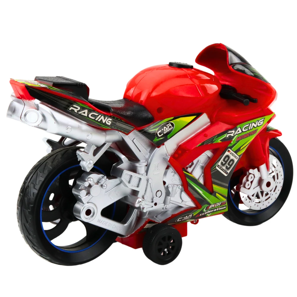 Lean Toys Raudonas lenktynių motociklas su šviesos ir garso efektais