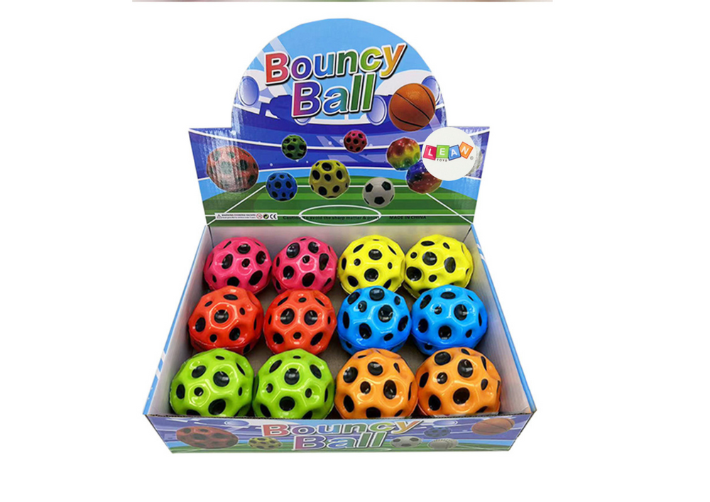Lean Toys Šviečiantis kamuoliukas su įdubimais 6cm