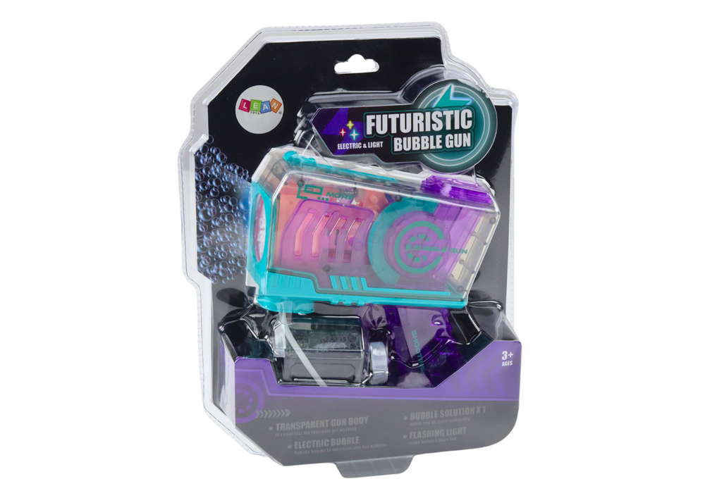 Lean Toys Purpurinis muilo burbuliukų šautuvas vaikams