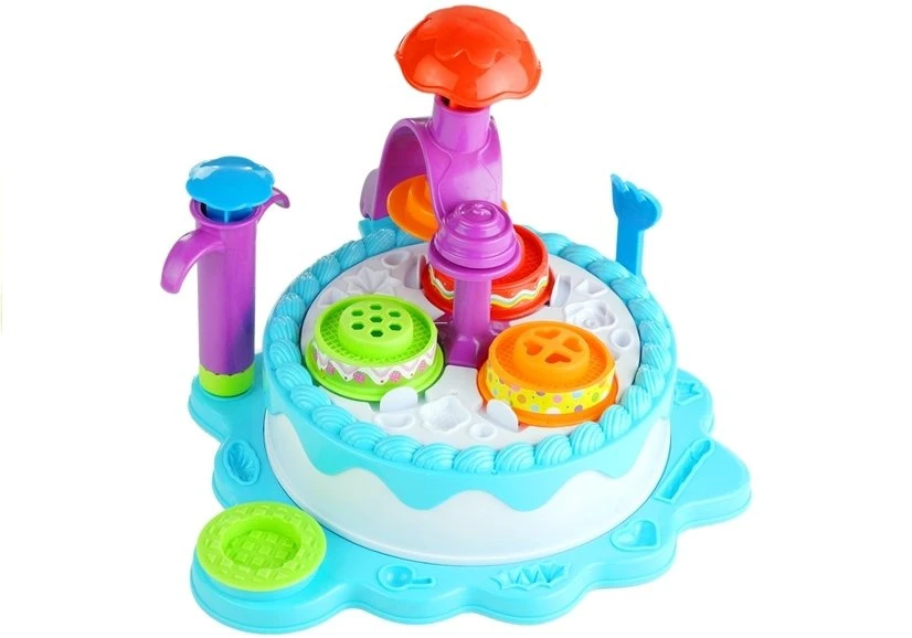 Lean Toys „Play Dough“ gimtadienio rinkinys, 6 spalvos, aksesuarai