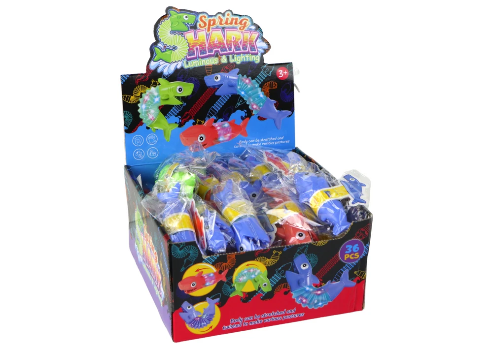 Lean Toys Švieičantis antistresinis žaislas Ryklys