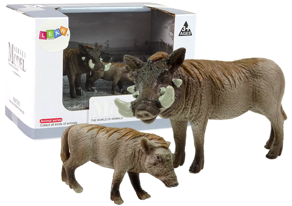 Lean Toys Figūrėlių rinkinys LeanToys Afrikos karpinis šernas su jaunikliu