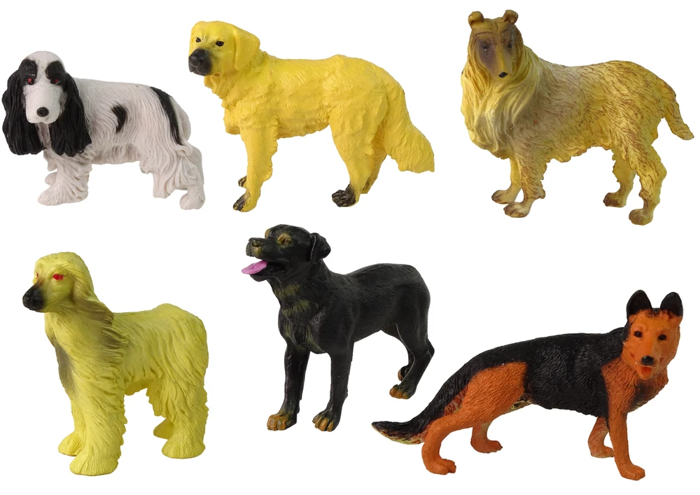 Šunų figūrėlių rinkinys Lean Toys, 6vnt