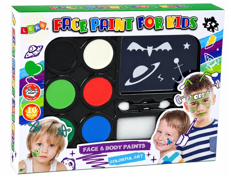 Lean Toys Veido dažymo rinkinys vaikams Leans Toys Face Paint, 1 vnt.