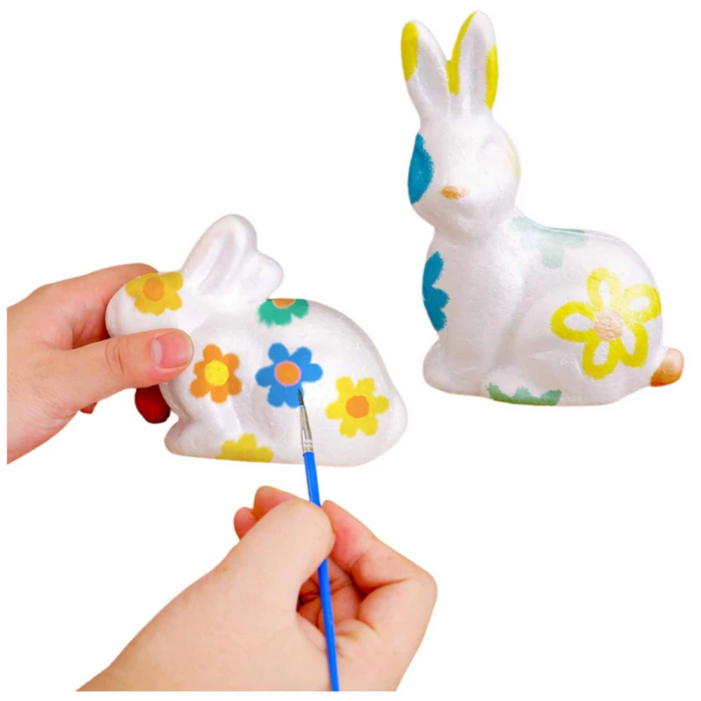 Lean Toys Rinkinys Putplasčio dekoracijų rinkinys, 4 zuikučiai, teptukas