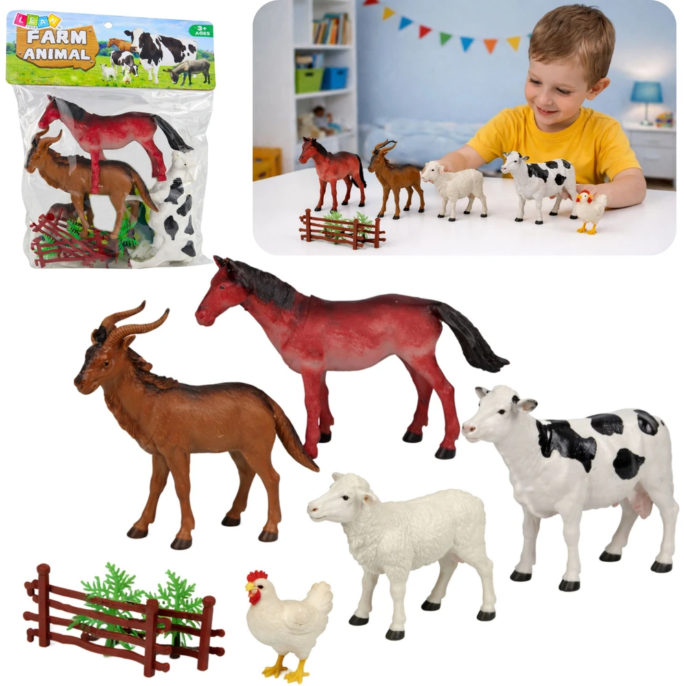 Lean Toys Ūkinių gyvūnų figūrėlės 13 vnt.