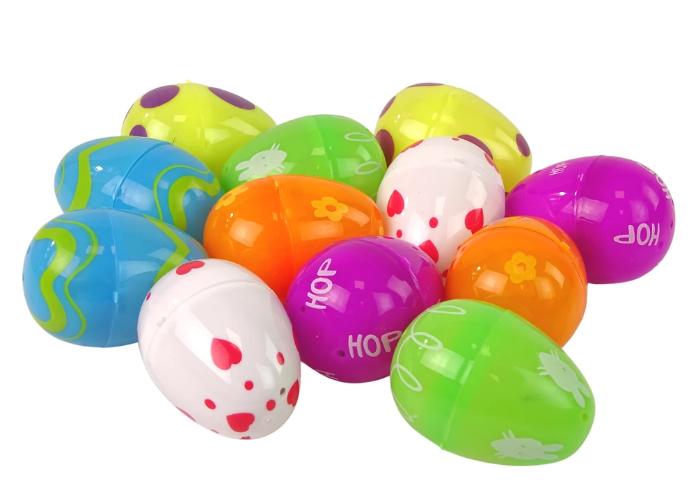 Lean Toys Vaikiškas velykinių kiaušinių rinkinys, 12 vnt.