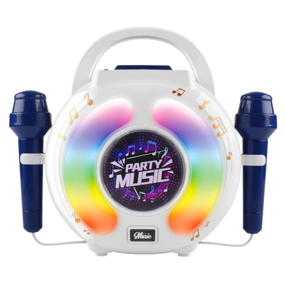 Lean Toys Interaktyvi muzikos kolonėlė vaikams su mikrofonais ir LED šviesomis