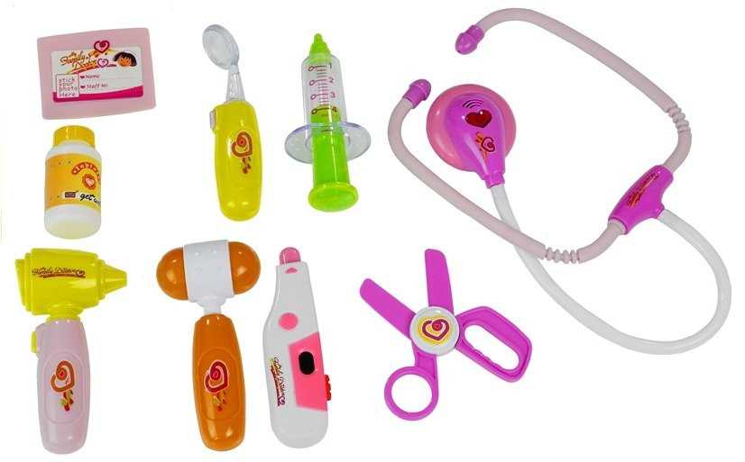 Lean Toys Medicininio rinkinio lagaminas su priedais gydytojams