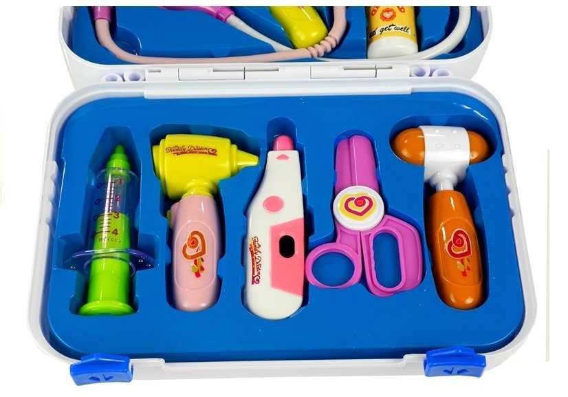 Lean Toys Medicininio rinkinio lagaminas su priedais gydytojams