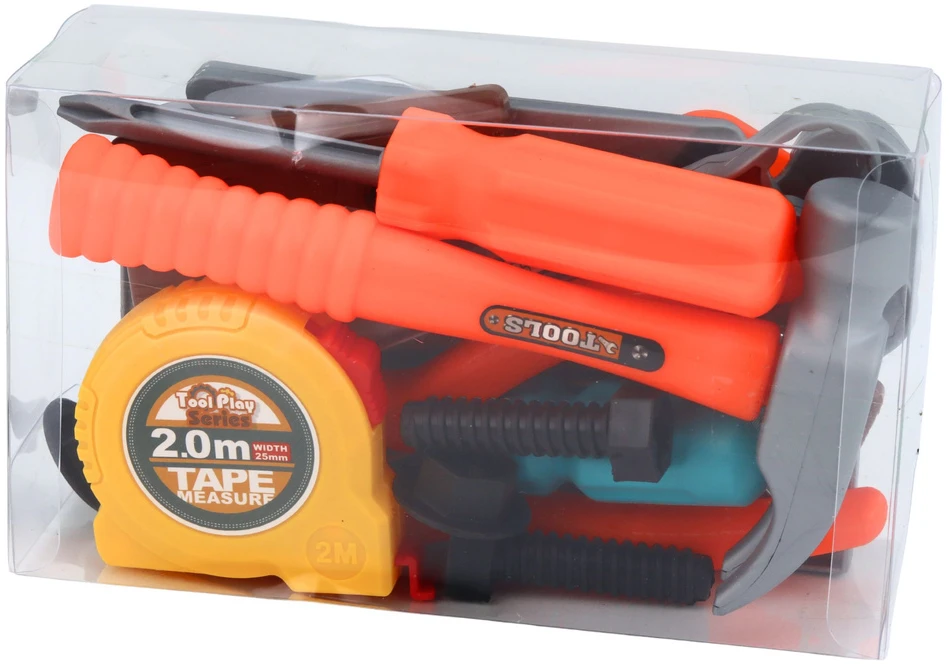 Lean Toys Vaikiškas įrankių rinkinys oranžinis, baltas, juodas