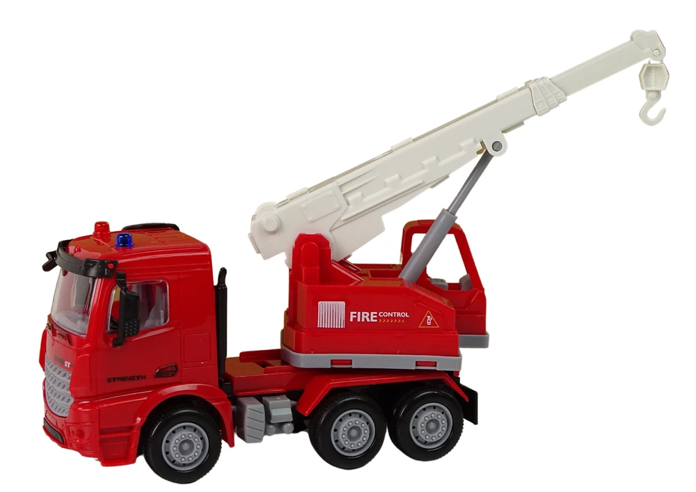 Lean Toys Gaisrinė mašina su priedais, raudona