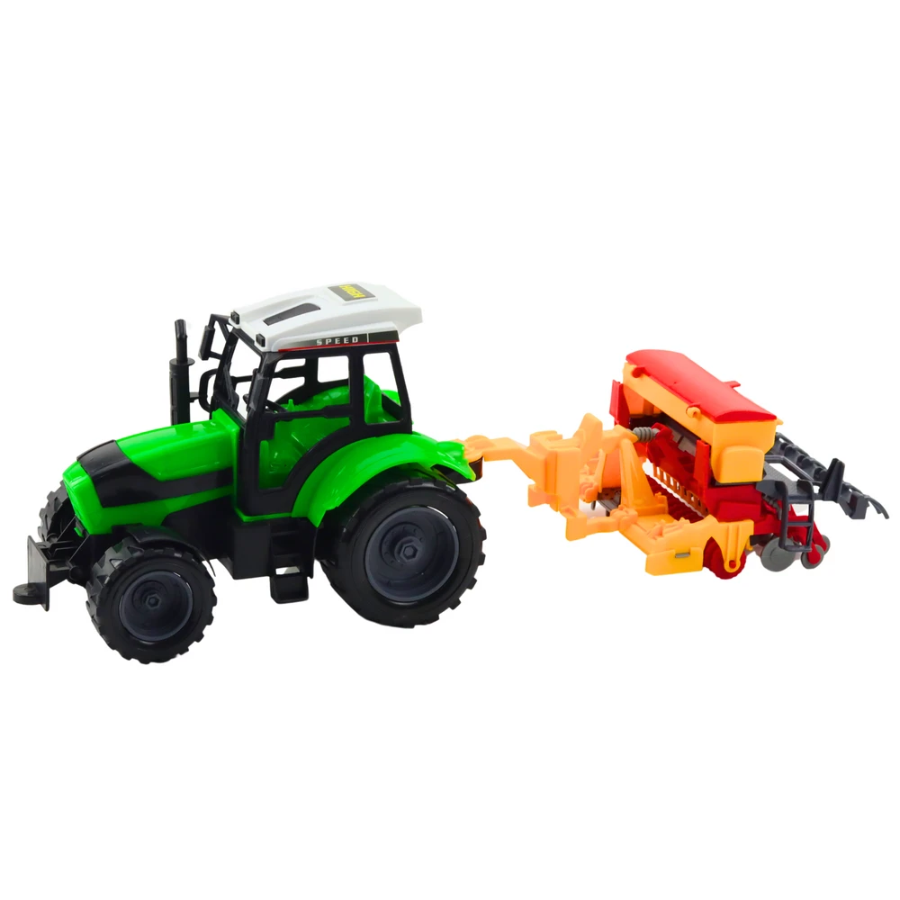 Lean Toys Traktorius su sėjamąja