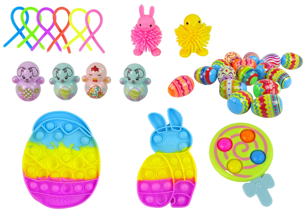 Zestaw Velykų sensorinių žaislų rinkinys vaikams Lean Toys