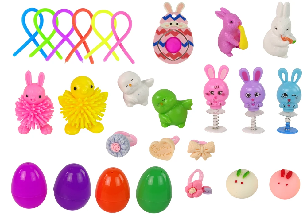 Lean Toys Velykinis fidget žaislų antistresinių žaislų rinkinys, 24 elementai