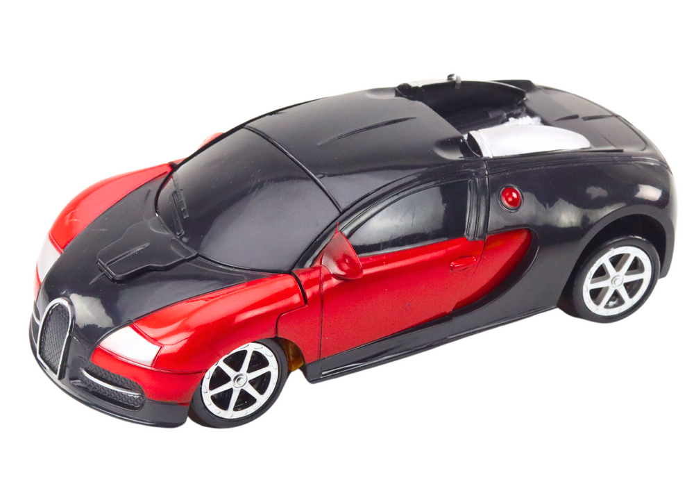 Lean Toys Raudonas žaislas 2in1 robotas-automobilis su ginklais