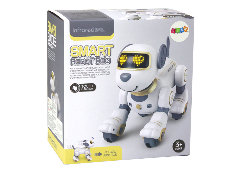 Lean Toys Nuotoliniu būdu valdomas interaktyvus robotas šuo, 23x23x14 cm
