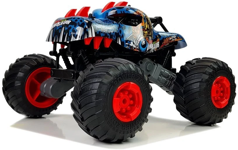 Lean Toys Nuotoliniu būdu valdomas visureigis „Dinozauras“ – Dideli ratai, 2.4G