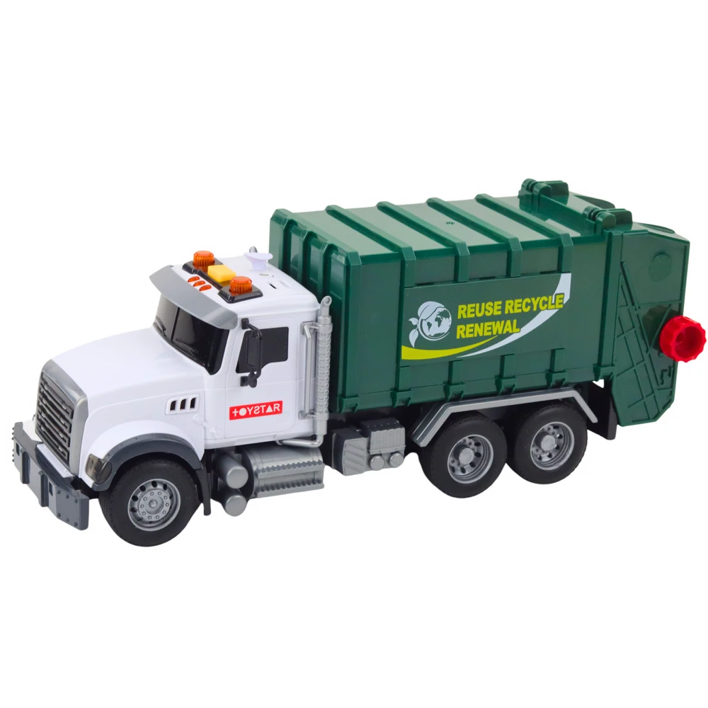 Lean Toys Žalias žaislinis šiukšliavežis su šviesomis ir garsais 1:14