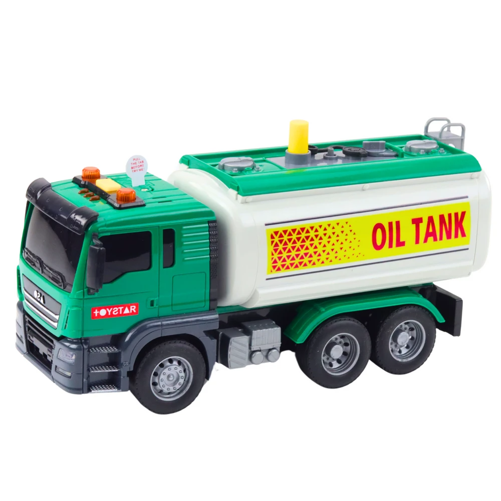 Lean Toys Žalias žaislinis sunkvežimis su vandens funkcija ir šviesomis
