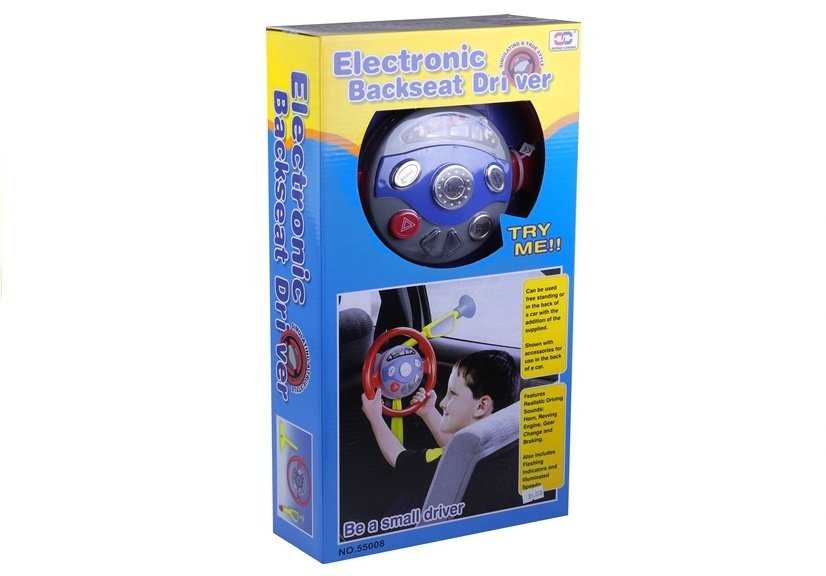 Lean Toys Vairo automobilio simuliatorius su siurbtukais vaikams, šviesomis ir garsais