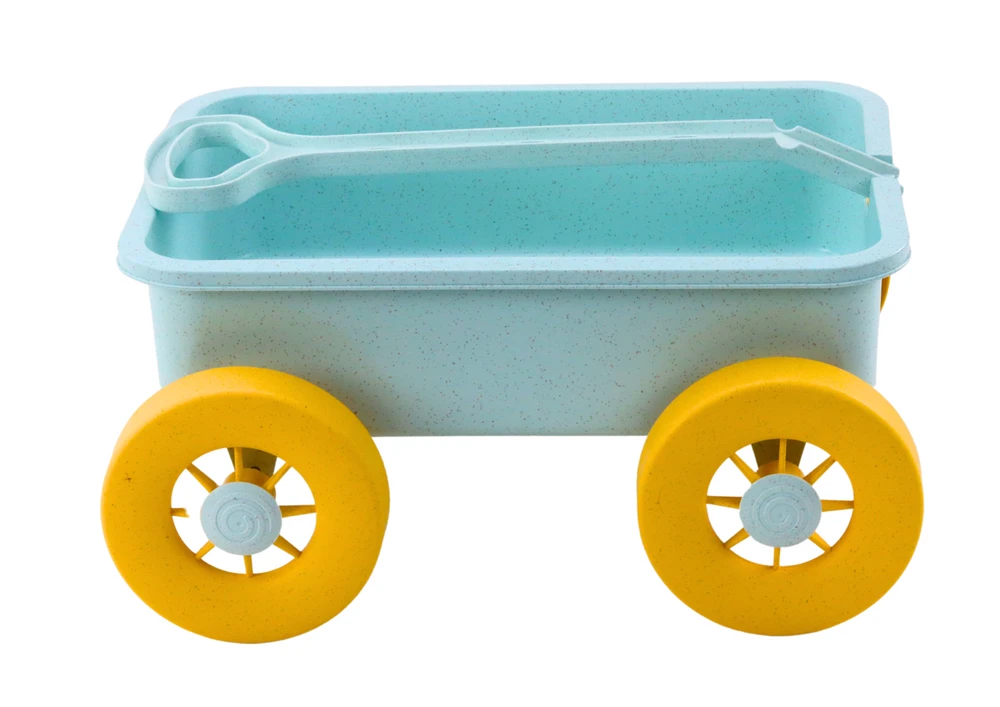Lean Toys Smėlio vežimėlis pasteliniu turkio atspalviu
