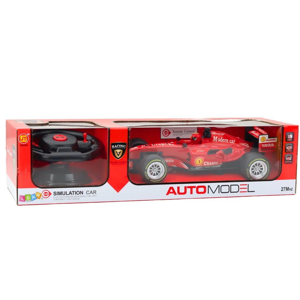 Lean Toys Nuotoliniu būdu valdomas lenktyninis automobilis 1:12 su šviesomis ir garsais