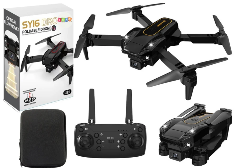 Lean Toys Nuotoliniu būdu valdomas dronas su 4K kamera SY16