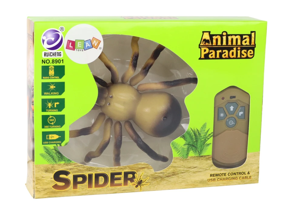 Lean Toys Zdalnie Sterowany Pająk Tarantula Pilot R/C Geltonas
