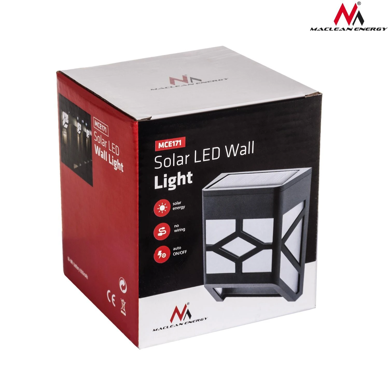 Sieninis šviestuvas Lampa „Maclean“ saulės energija varomi LED sodo šviestuvai, 2 vnt., MCE171