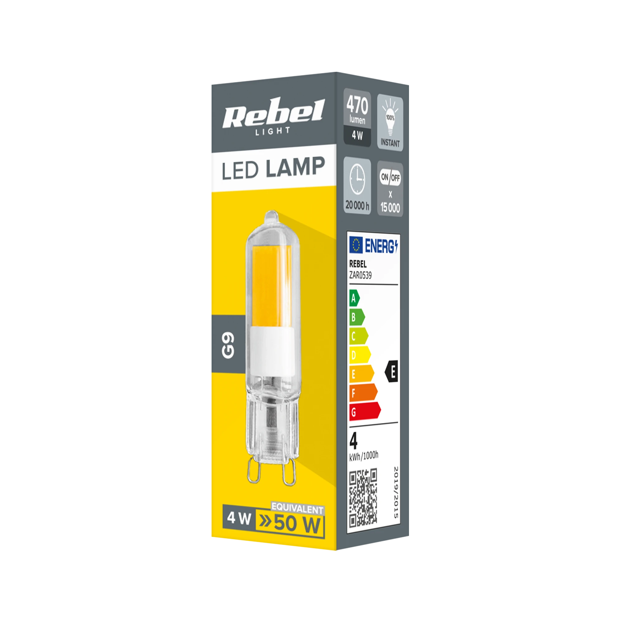 LED lempa Rebel G9 4W, 4000K, 230V