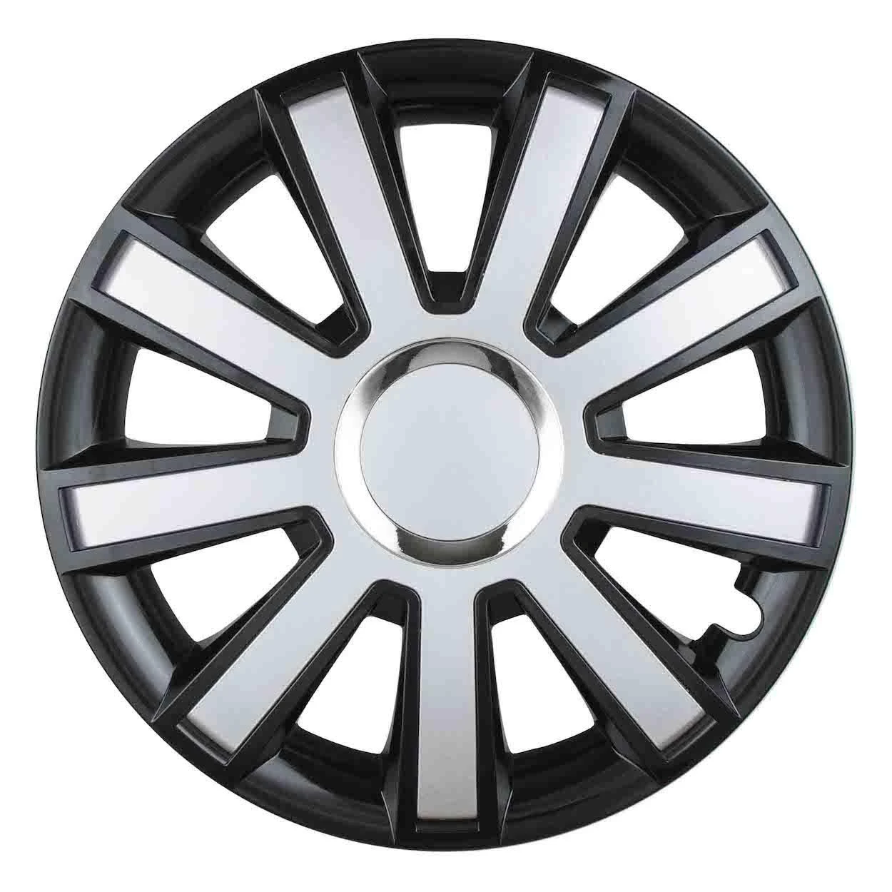 Leoplast Ratų gaubtas 1 vnt. Flash, juodas ir sidabrinis 15"