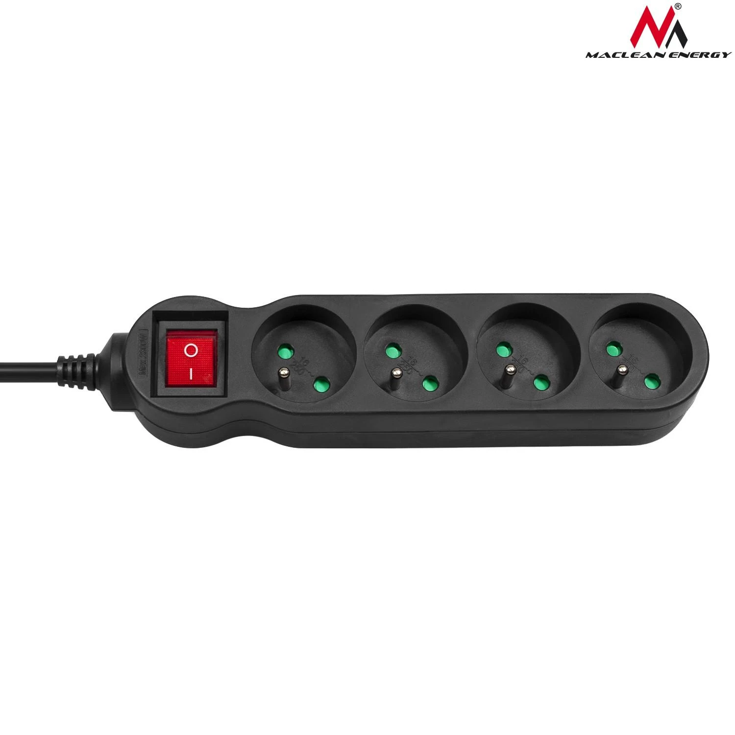 MACLEAN MCE181 Maclean MCE181 Power Strip 4 lizdas su jungikliu 3 m laidas