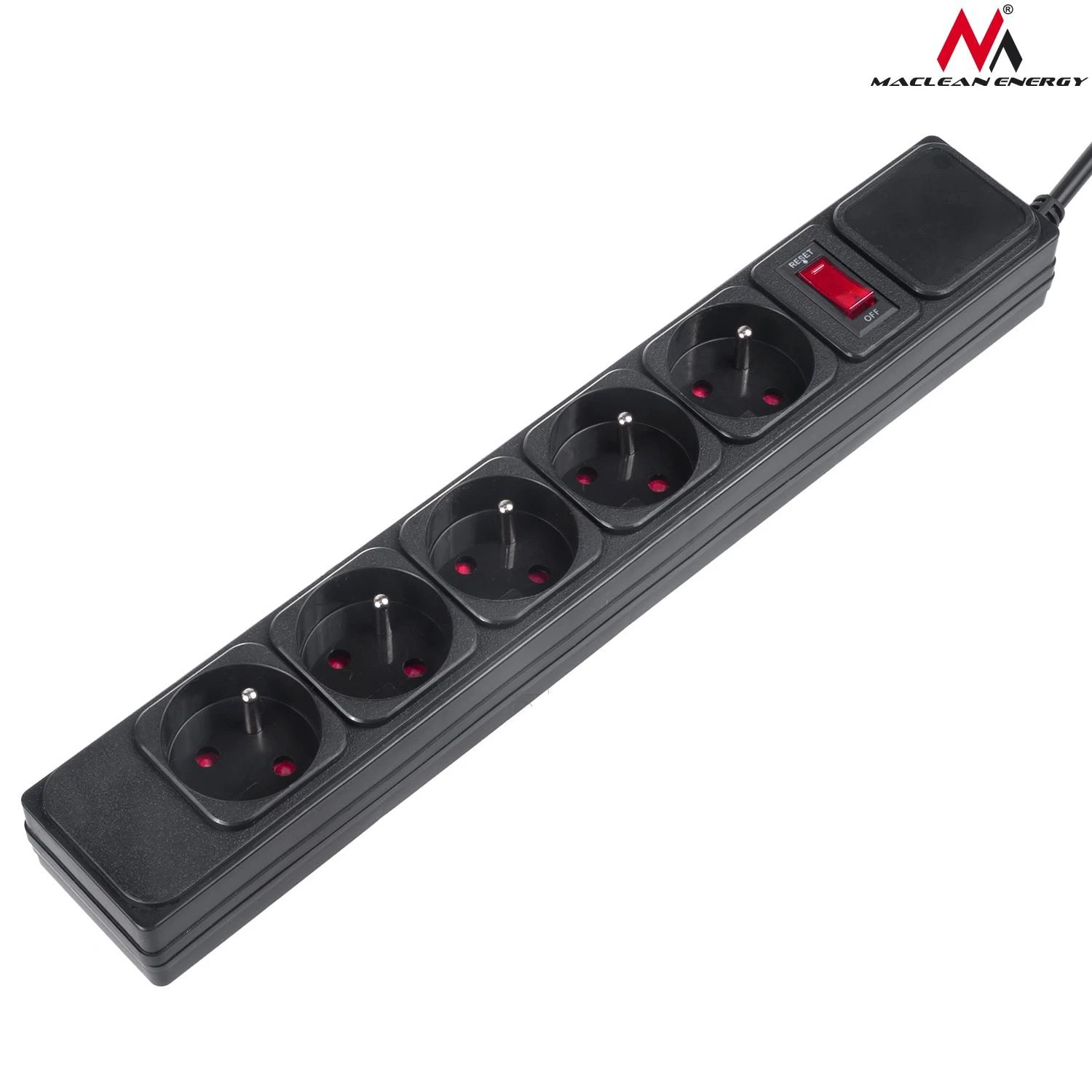 MACLEAN MCE219 Maclean MCE219 Maitinimo juostos ilgintuvas 5 lizdai 250VAC / 10A 1,5m