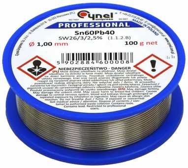Lydmetalis su fliusu CYNEL LC60-FSW26 2.50mm 100g