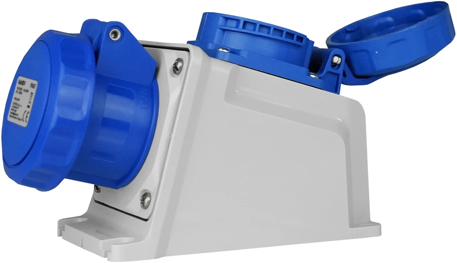 Vandeniui atsparus kombinuotas antmontažinis lizdas + Schuko; 16 A; IP67; Hand Pro