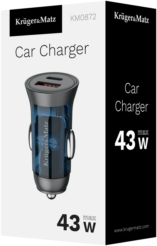 45 W automobilinis įkroviklis Kruger & Matz