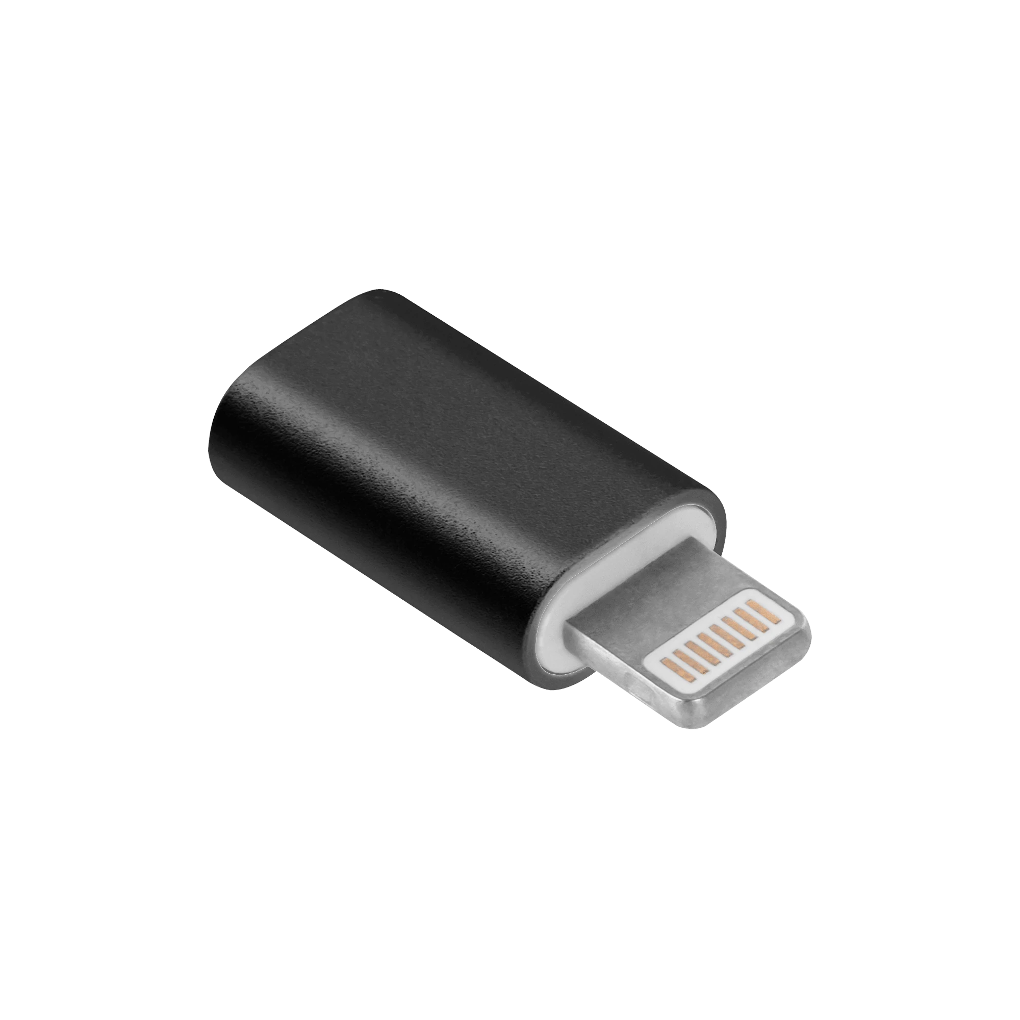 Juodas Micro USB į Lightning adapteris