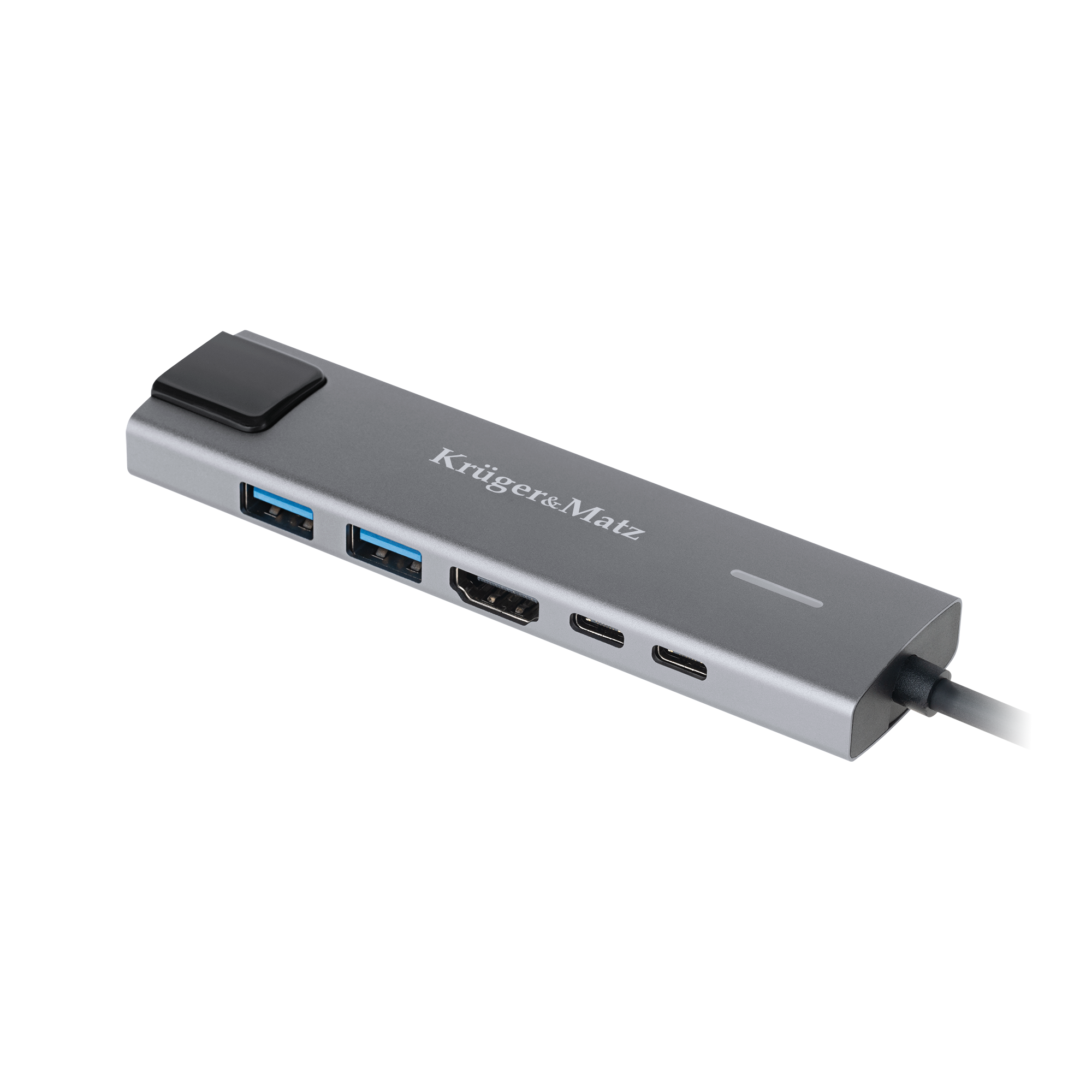 Kruger & Matz Šakotuvas HUB USB C HDMI 2x USB3.0 2x USB C RJ45