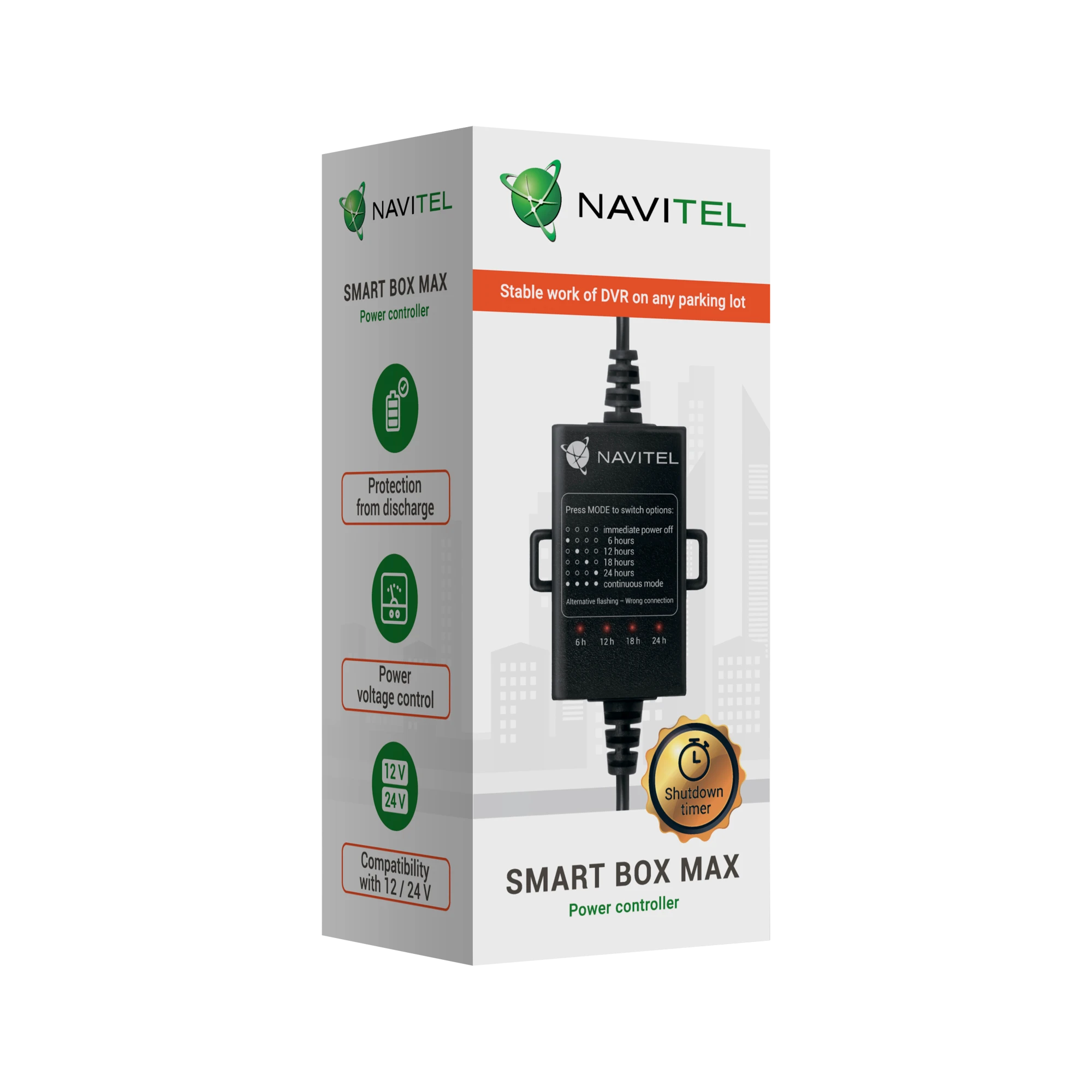 Navitel | Smart box max | Input voltage 12-40 V; Output voltage 5 V V