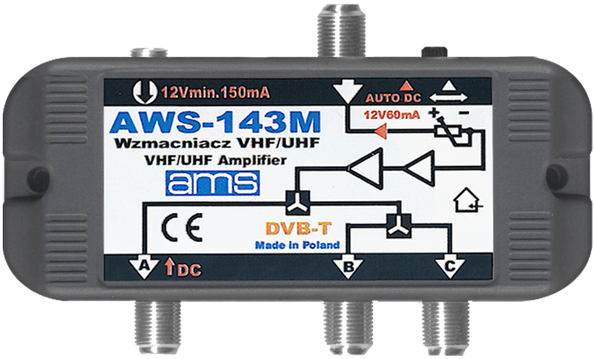 AMS AWS-143M antenos stiprintuvas